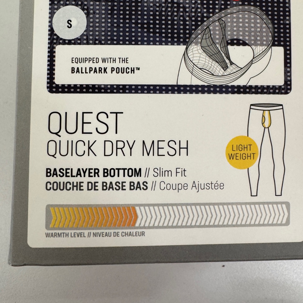 Saxx underlayer quest quick dry mesh base later bottom slim fit size small